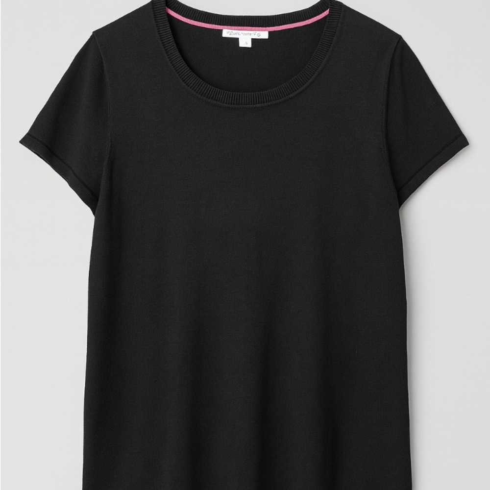 Women's Black Short Sleeve Top